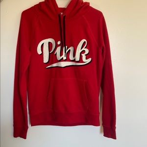 VS PINK hoodie, red, size medium